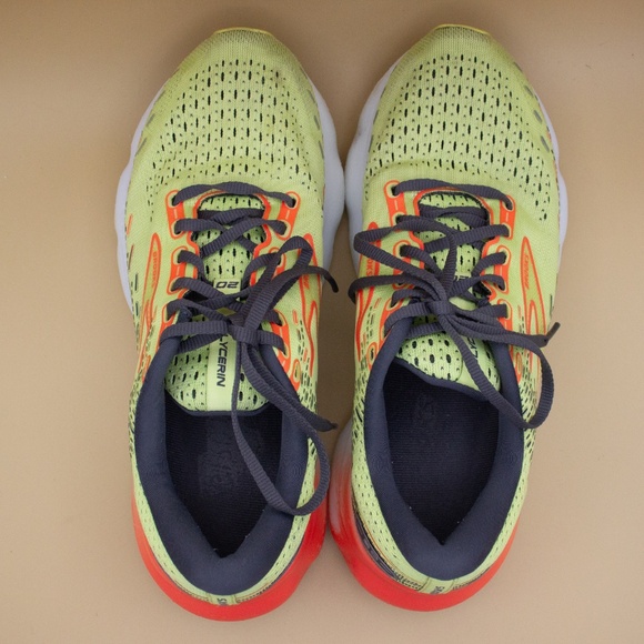 Brooks Glycerin 20 Lime Red Ebony Running Shoes 1103821D725 Men's Size 8 D - Picture 6 of 9
